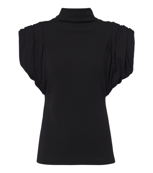 Mugler Top a collo alto in misto lana