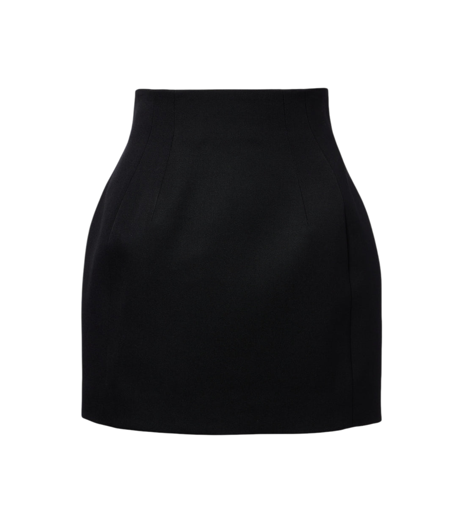 Mugler High-rise wool miniskirt