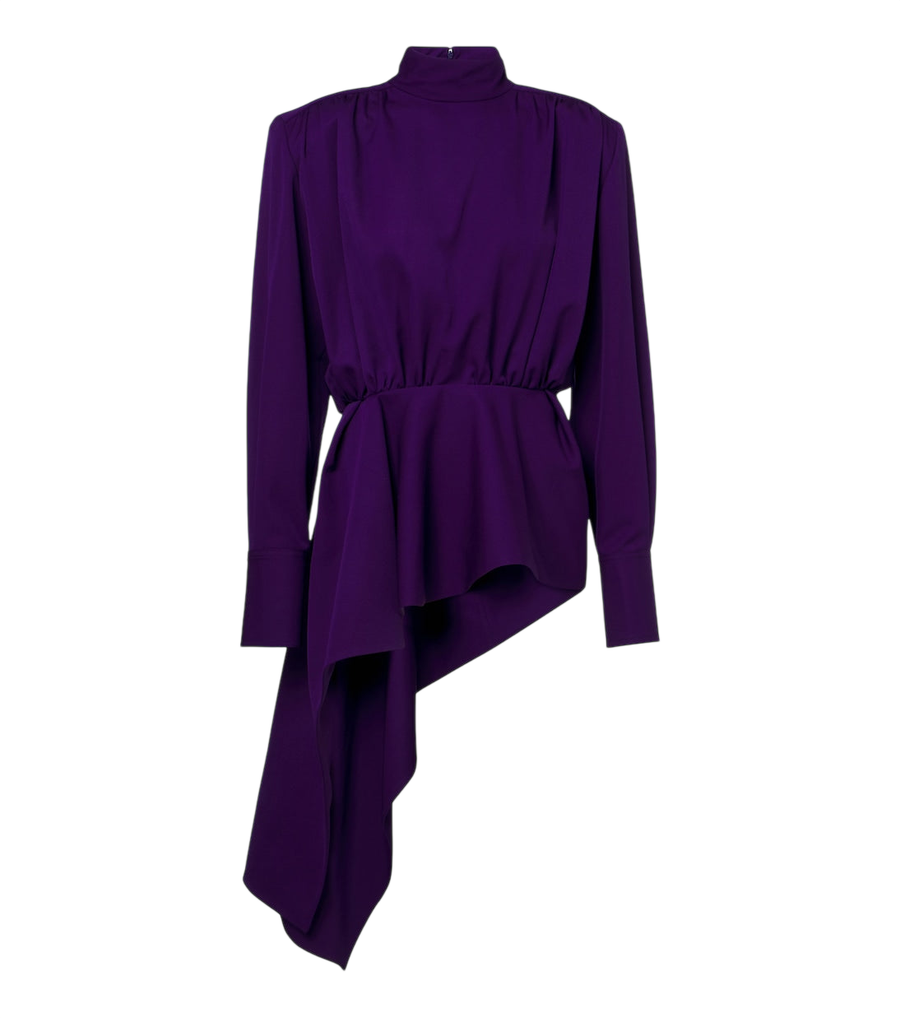 Blusa de lana con péplum de Mugler