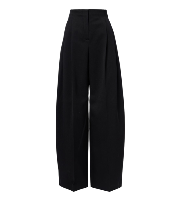 Mugler Pleated virgin wool wide-leg pants