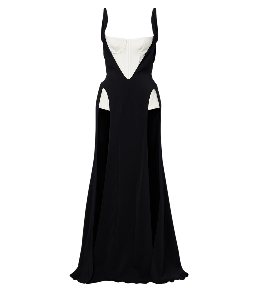 Robe longue en crêpe Mugler re/edit Jeu de Paume