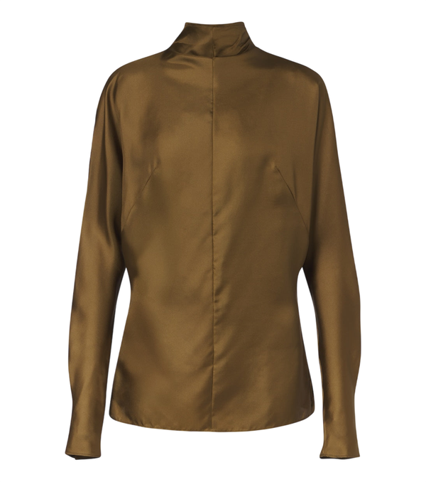 Top in twill di seta Mugler