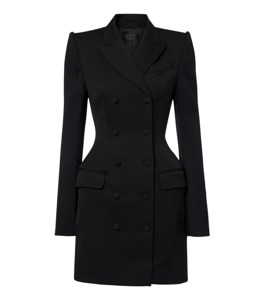 Vestido tipo blazer de lana Mugler