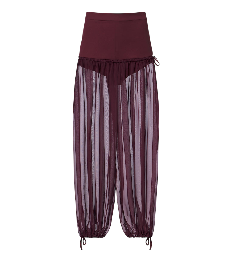 Nensi Dojaka Semi-sheer wide-leg pants