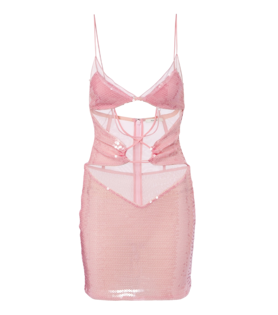 Nensi Dojaka Sequined cutout minidress