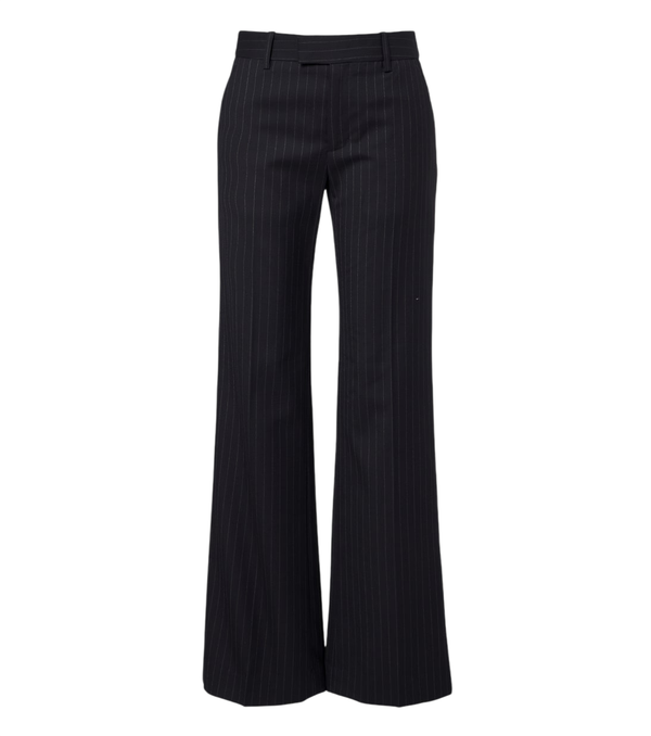 Pantalones acampanados de lana con rayas diplomáticas Bethany de Nili Lotan