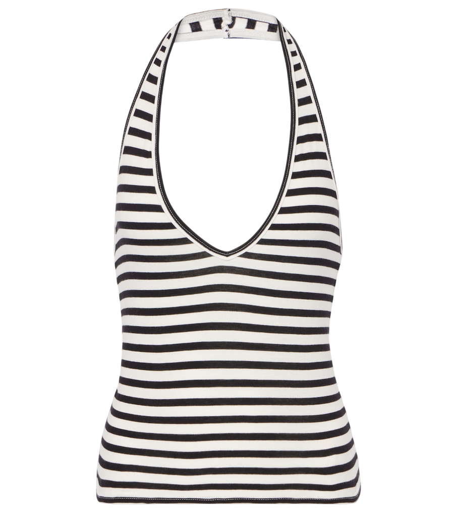 Nili Lotan Britt halterneck cotton jersey top