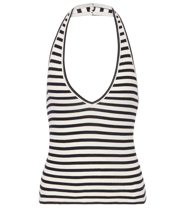 Nili Lotan Britt halterneck cotton jersey top