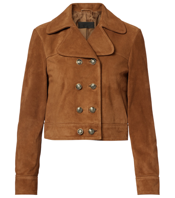 Nili Lotan Cassidy cropped suede jacket
