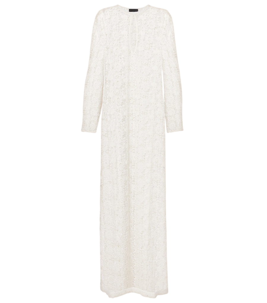 Nili Lotan Cotton lace maxi dress