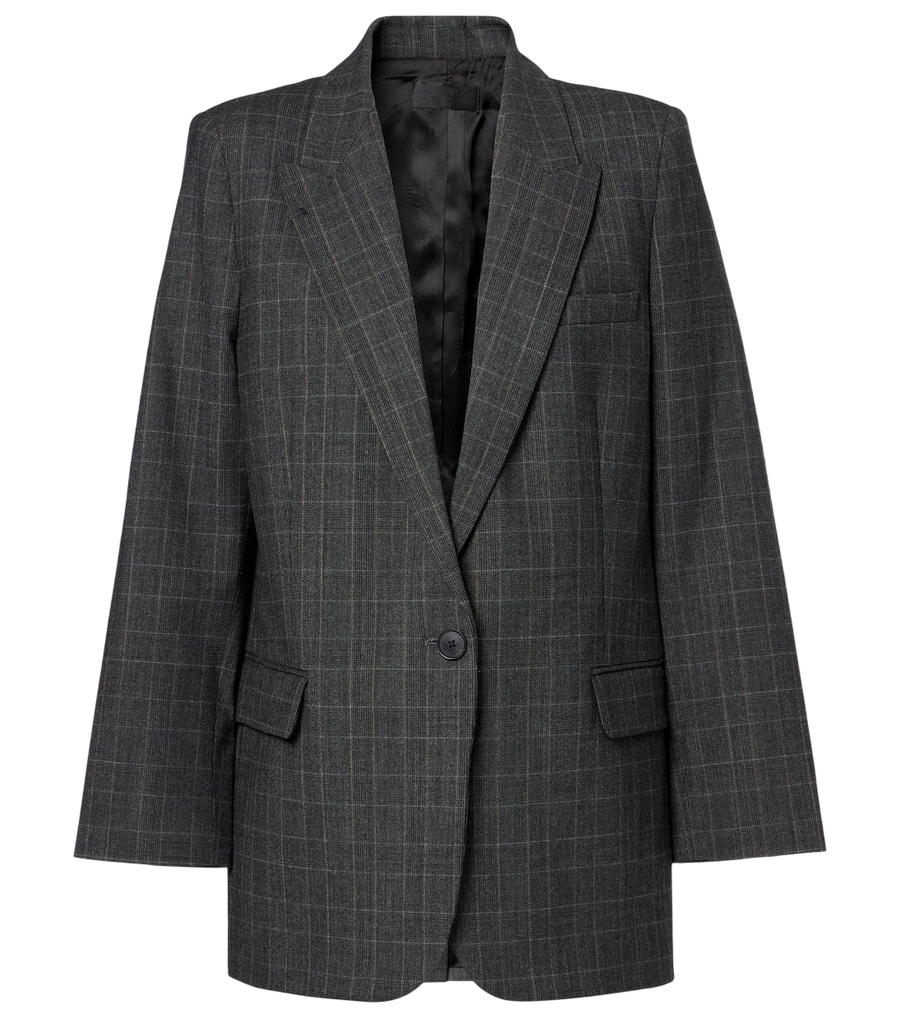Nili Lotan Diane checked wool-blend blazer