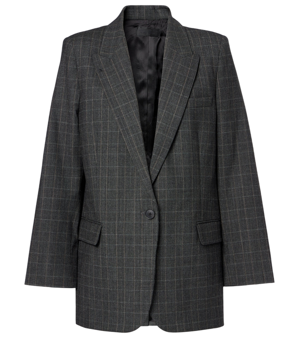 Nili Lotan Diane checked wool-blend blazer