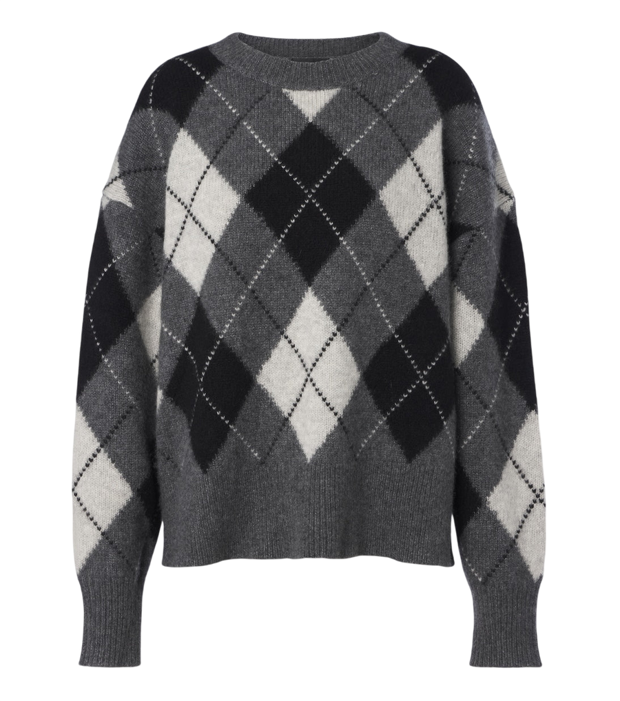Nili Lotan Donnika argyle cashmere and silk sweater