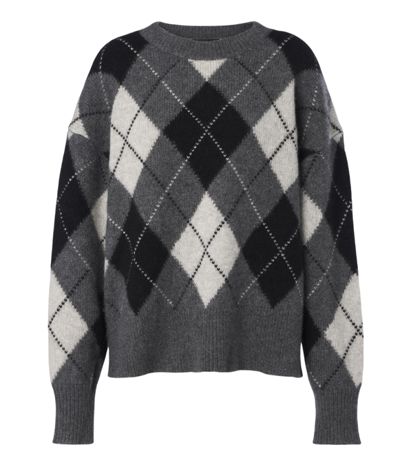 Nili Lotan Donnika argyle cashmere and silk sweater
