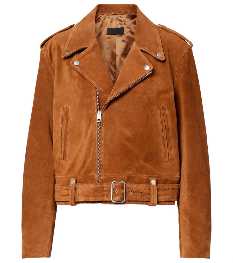 Nili Lotan Evel suede biker jacket