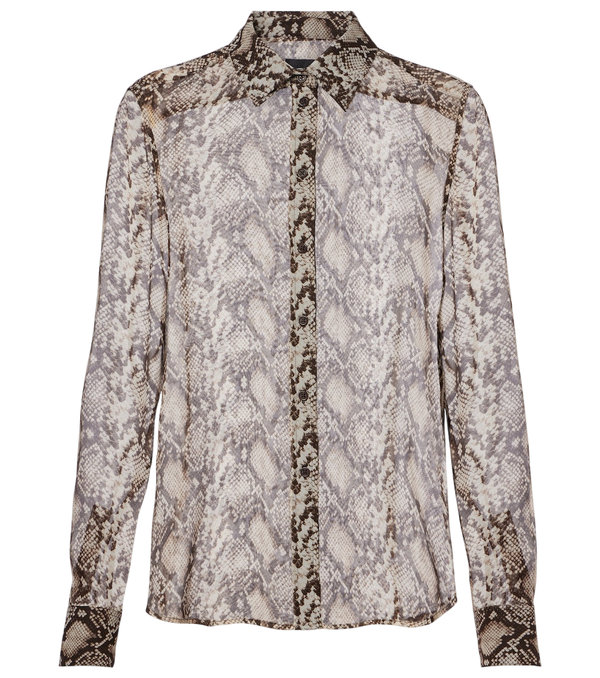 Nili Lotan Gaia snake-print silk shirt