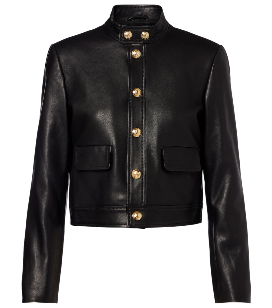 Nili Lotan Hadley cropped leather jacket