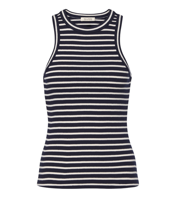 Nili Lotan Hank striped cotton tank top