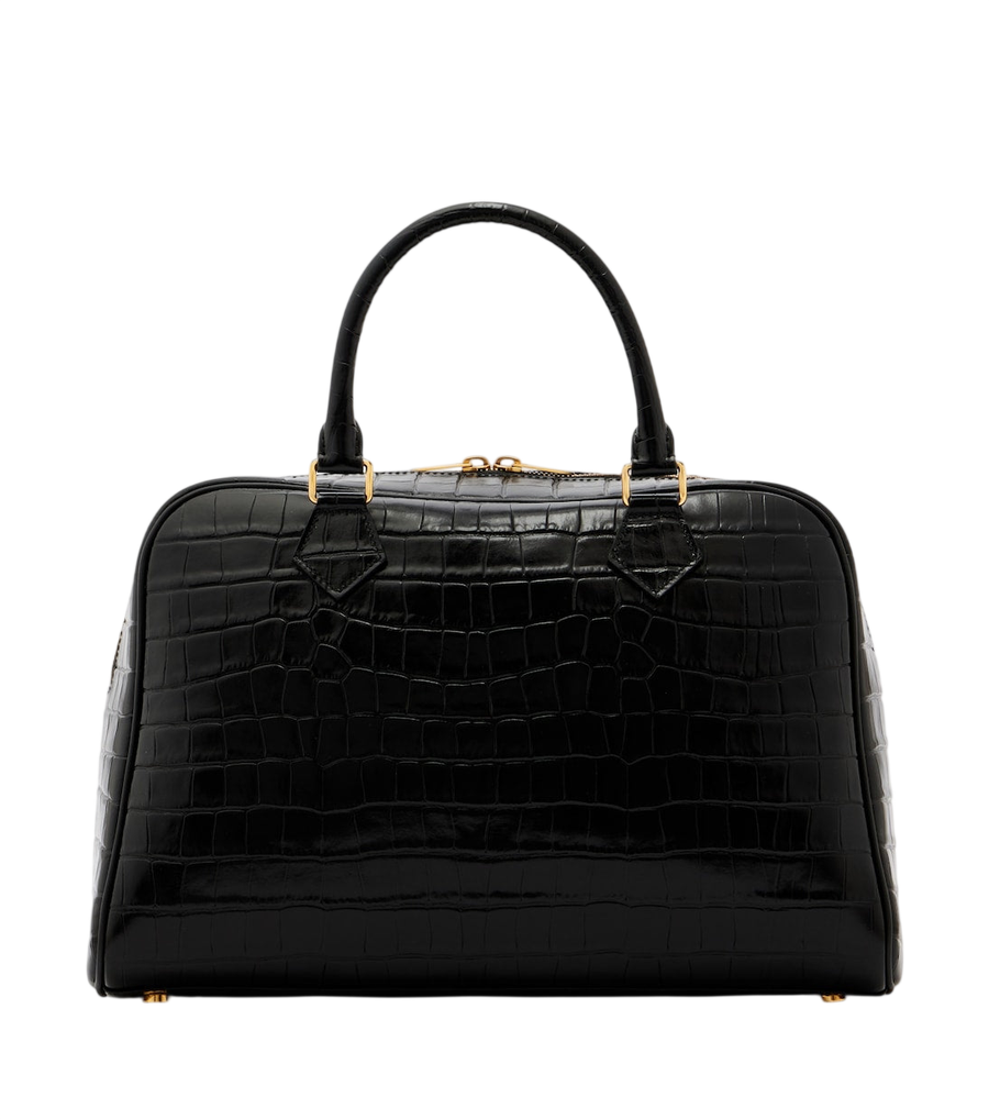 Nili Lotan Jaclyn croc-effect leather bowling bag