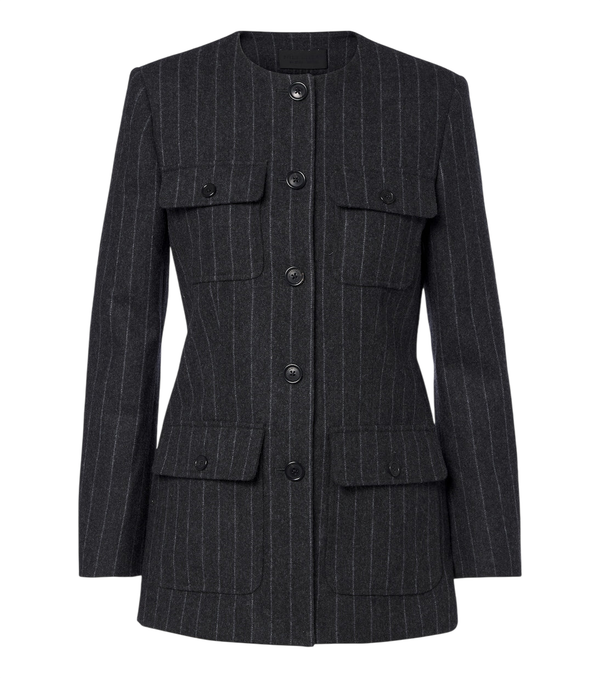 Nili Lotan Jenette chalk stripe virgin wool jacket