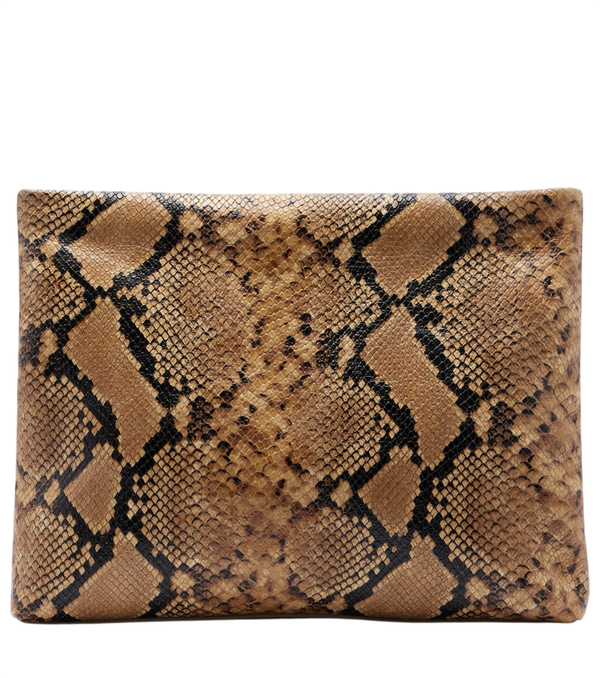 Clutch pequeño de piel con estampado de serpiente Jerry de Nili Lotan