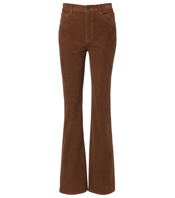 Pantalones acampanados de pana de mezcla de algodón de tiro alto Joan de Nili Lotan