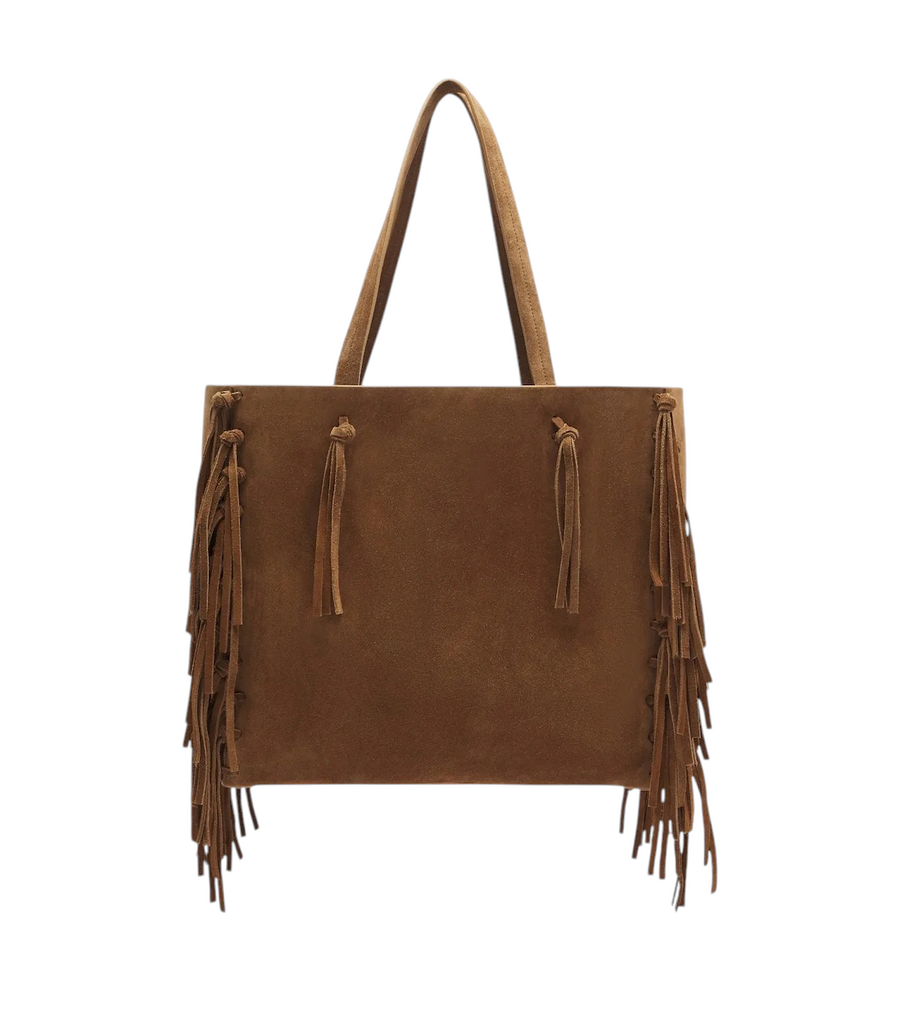 Nili Lotan Joni fringed suede tote bag
