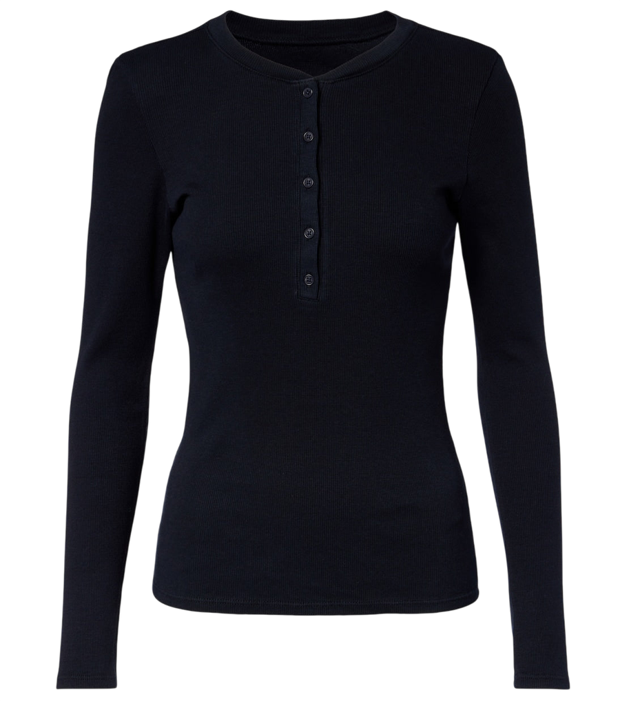 Nili Lotan Jordan cotton Henley shirt