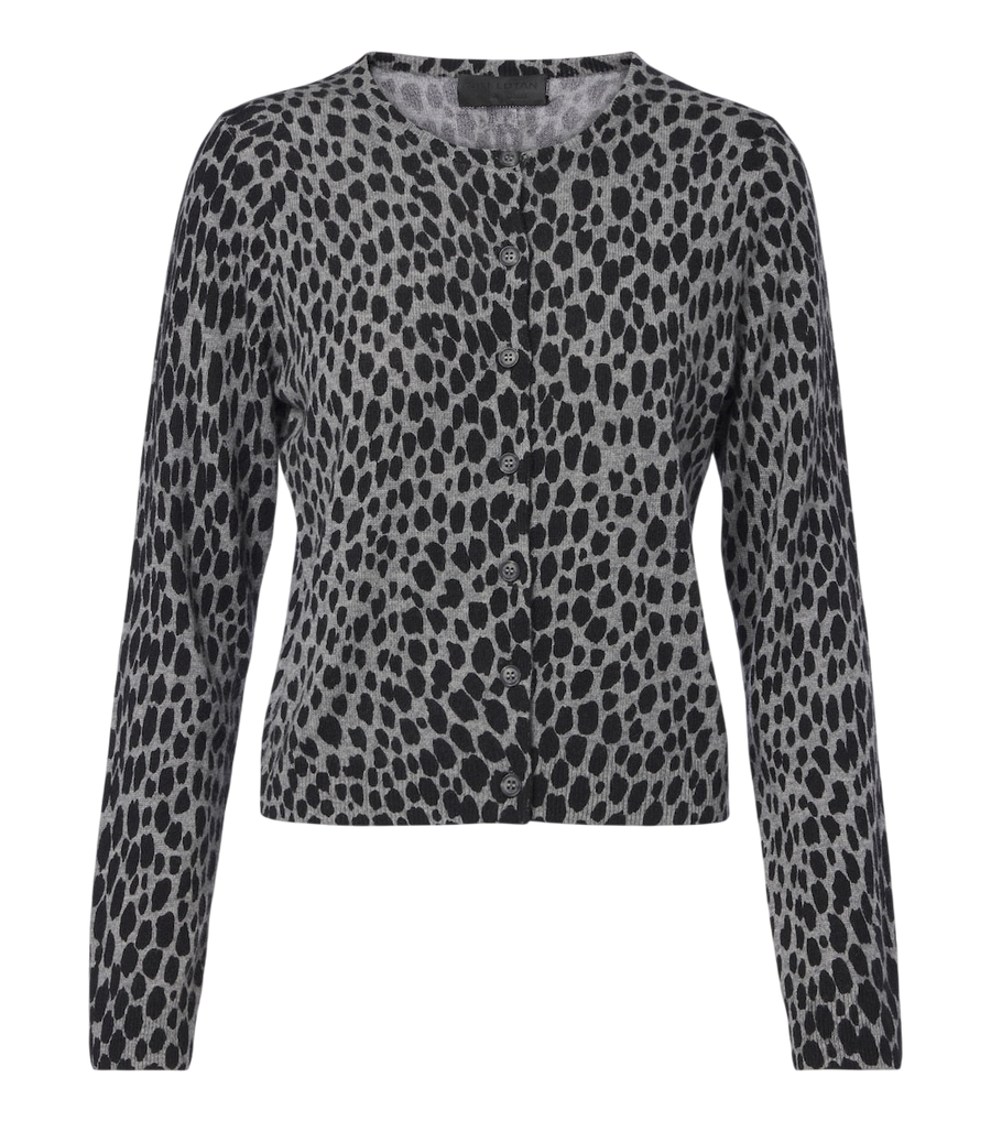 Nili Lotan Keelah leopard-print cashmere cardigan