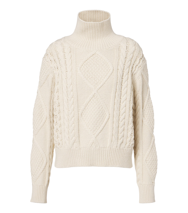 Nili Lotan Kimmy cable-knit cotton and cashmere sweater