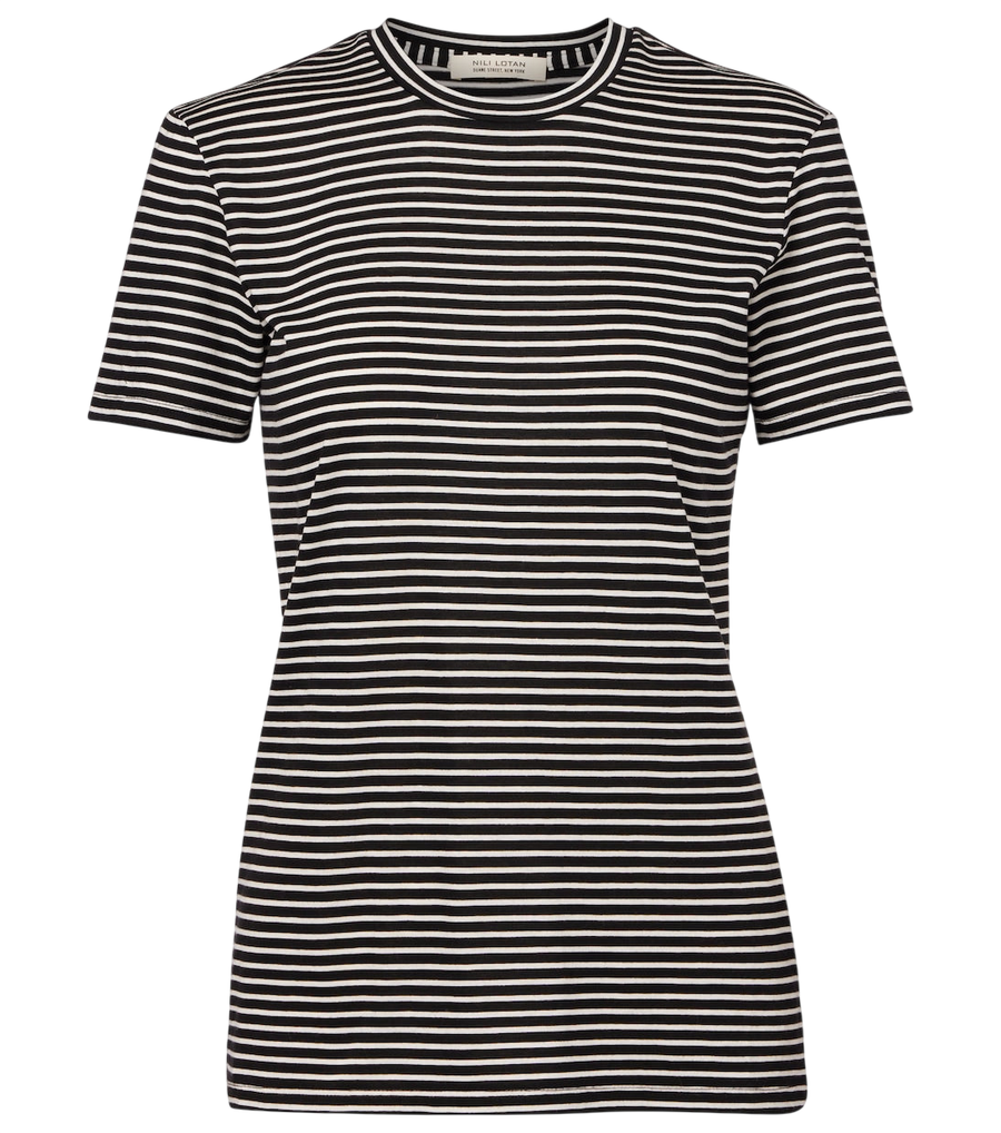 Nili Lotan T-shirt listrada Lana em mistura de algodão