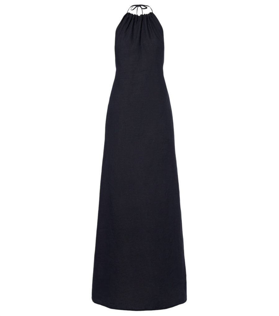 Robe longue dos nu en lin Lelia de Nili Lotan