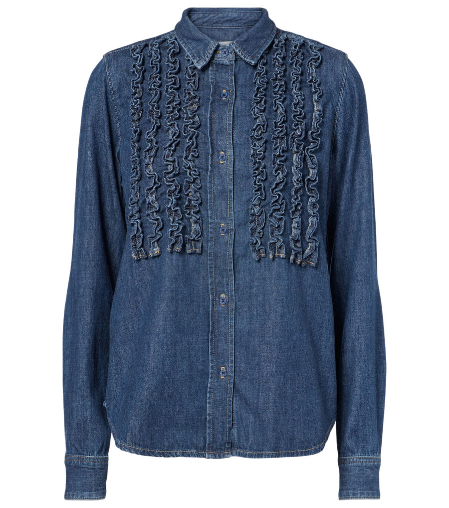 Camisa de mezclilla con volantes Lexa de Nili Lotan