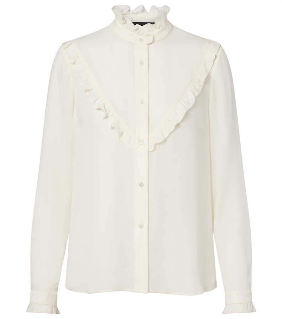 Nili Lotan Marcela ruffled silk shirt