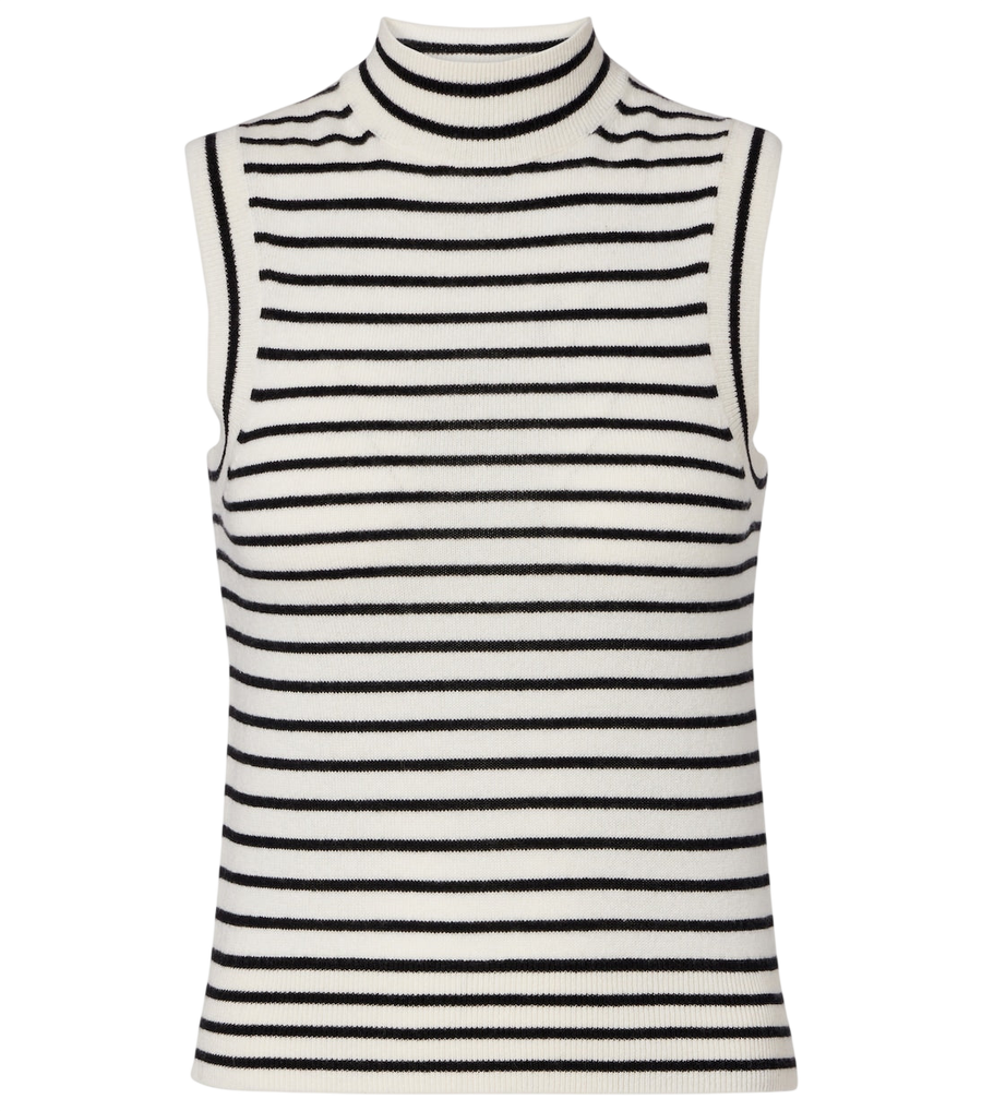 Nili Lotan Masha striped cashmere turtleneck top