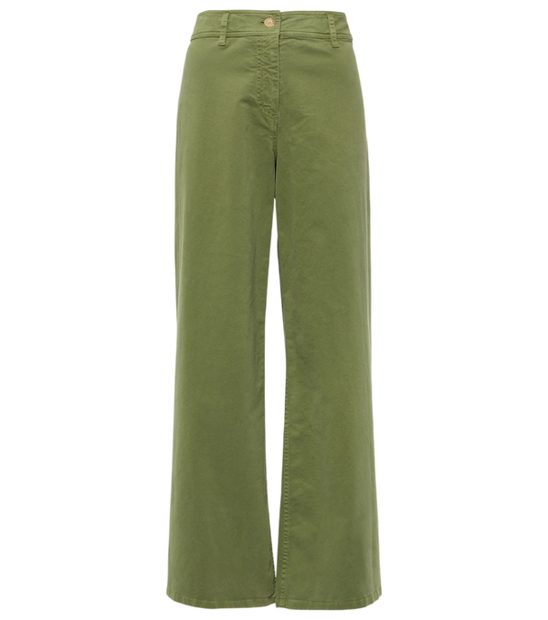 Nili Lotan Megan high-rise cotton wide-leg pants