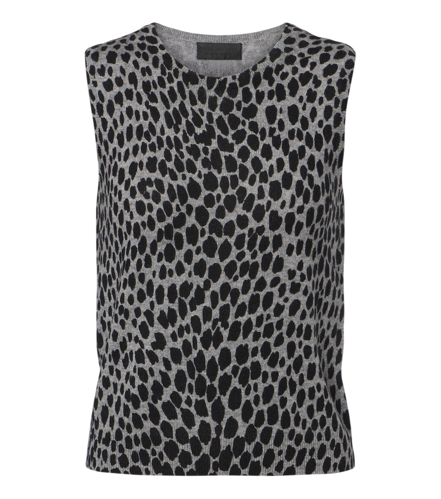Nili Lotan Nessa leopard-print cashmere top