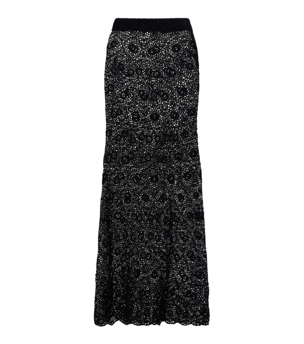 Jupe longue en coton crochet Nika de Nili Lotan