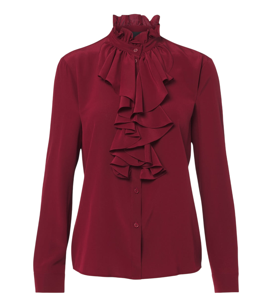 Blusa de seda con volantes de Nili Lotan