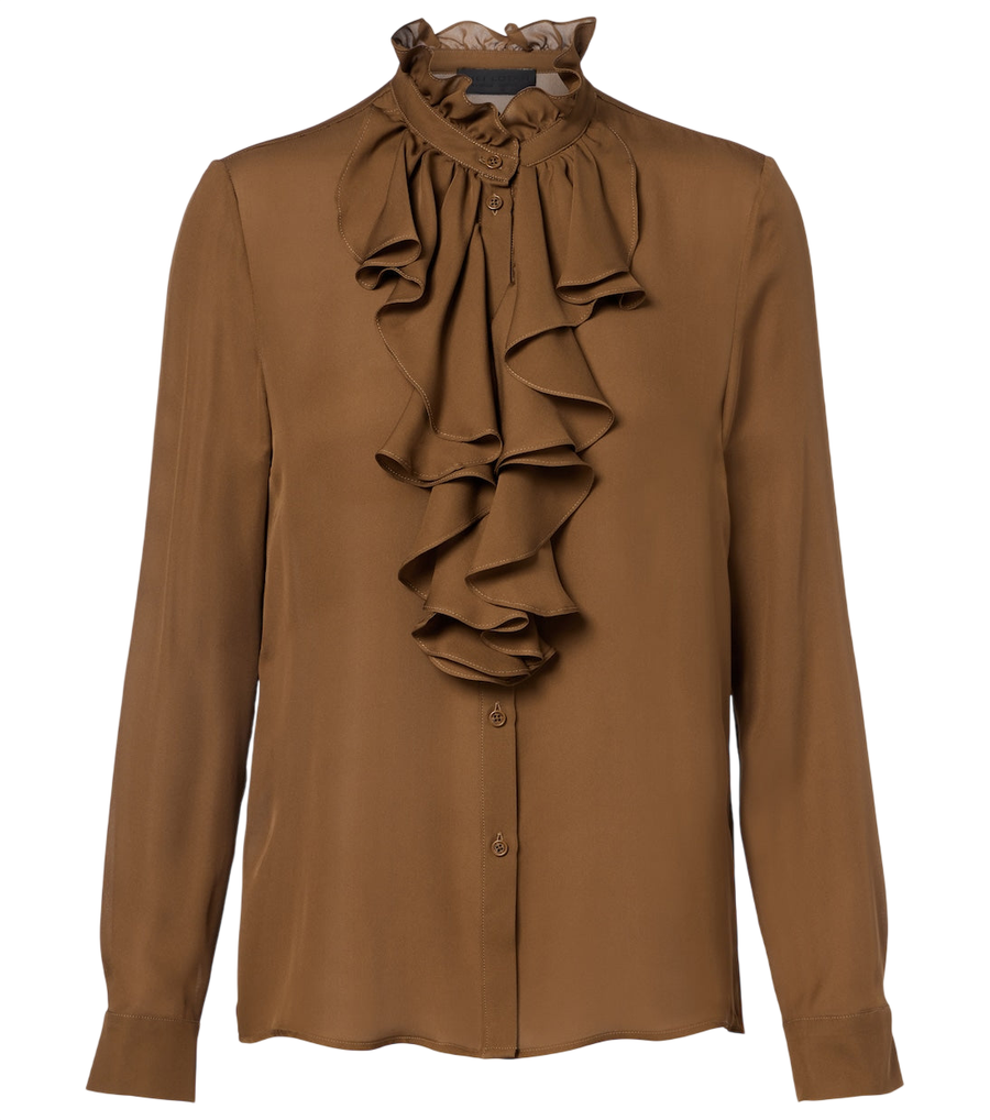 Nili Lotan Ruffled silk blouse
