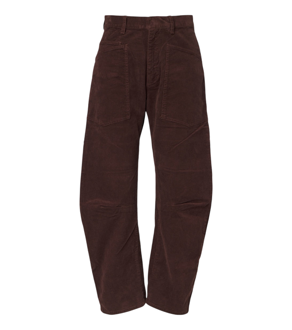 Nili Lotan Shon cotton-blend corduroy barrel-leg pants