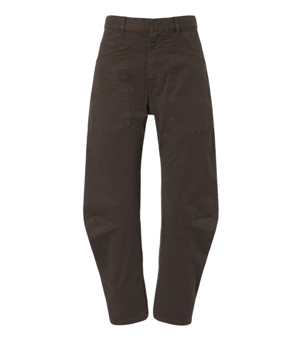 Nili Lotan Shon cotton twill barrel-leg pants