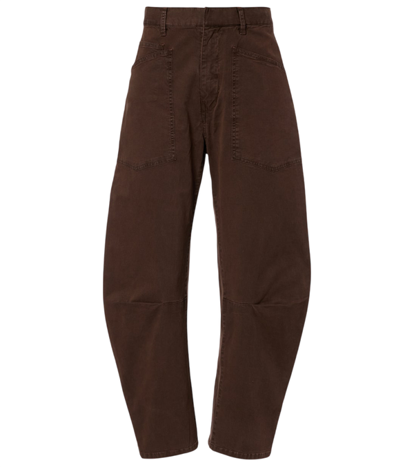 Nili Lotan Shon cotton twill barrel-leg pants