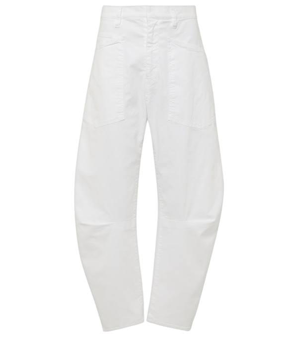 Nili Lotan Shon cotton twill barrel-leg pants