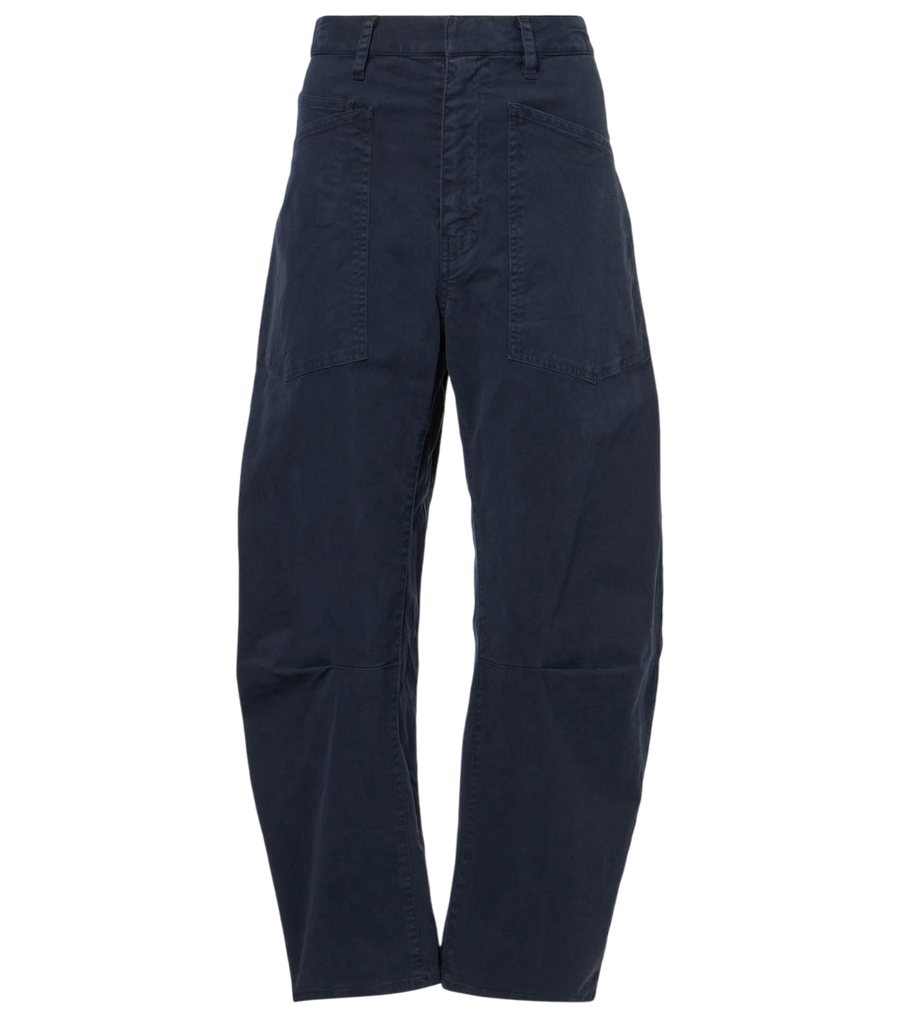 Nili Lotan Pantaloni dal taglio barrel in twill di cotone Shon