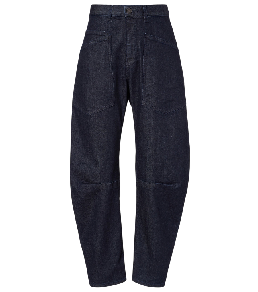 Jeans de tiro alto y corte barrel de Nili Lotan