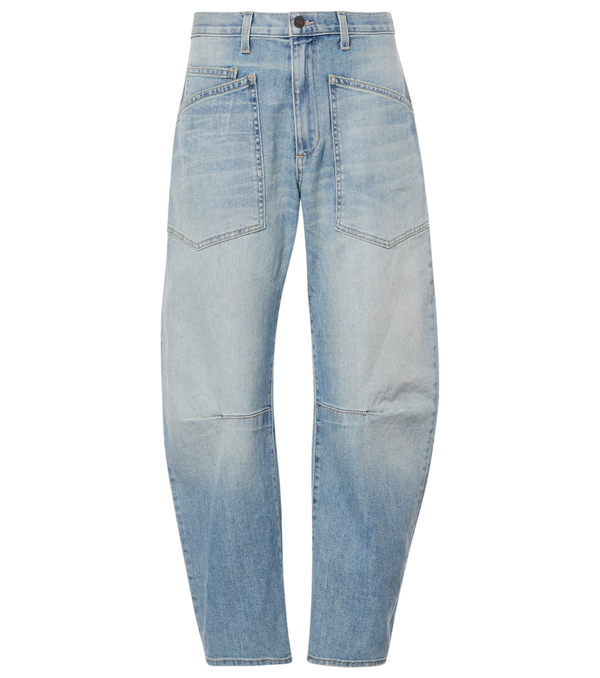Nili Lotan Shon high-rise barrel-leg jeans