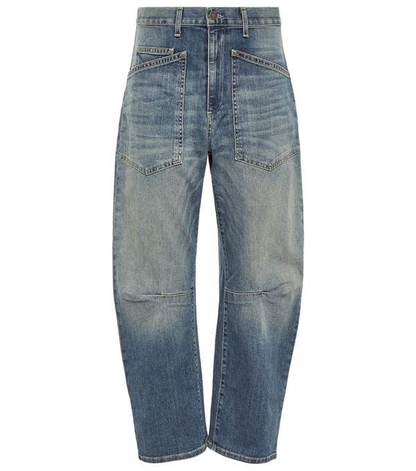 Nili Lotan Shon high-rise barrel-leg jeans
