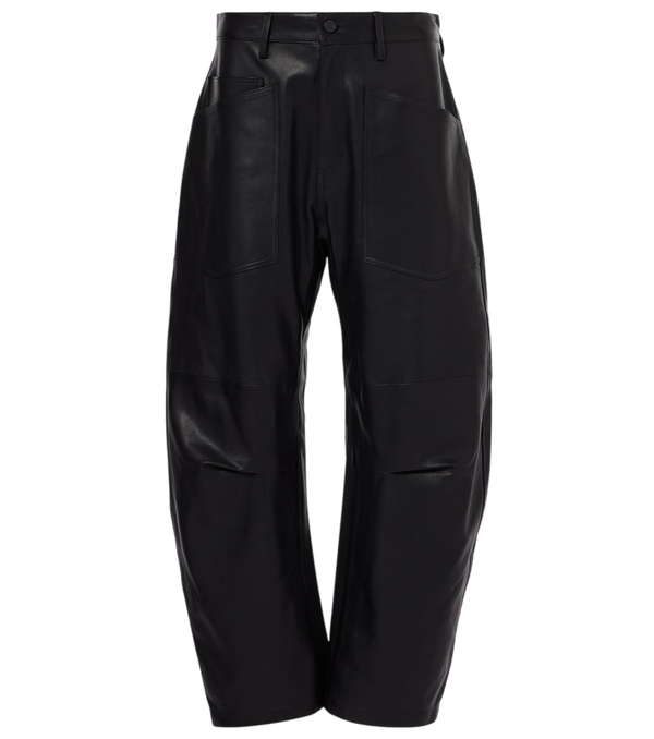 Nili Lotan Shon leather barrel-leg pants