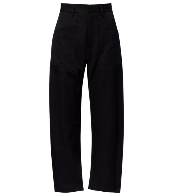 Pantalones de pernera barril de lana virgen Shon de Nili Lotan